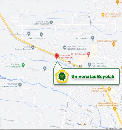 Lokasi Kampus (Google Map) Universitas Boyolali Nomor